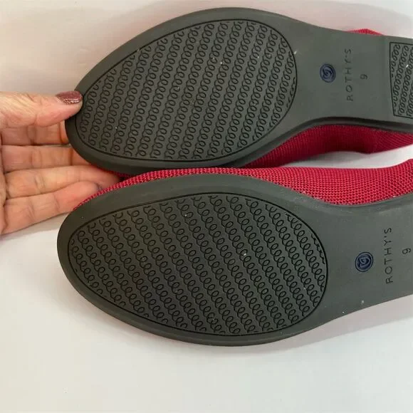 Rothy's Women's Loafer Size 9 Red Flats Eco-Friendly Casual Shoes - Picture 8 of 14